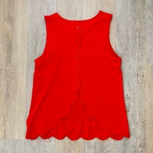 Halogen (Nordstrom) Scalloped Tank Top Small